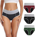 Jade Butterfly Leakproof Incontinence Underwear for Women£¬3 Pack£¬Classical (Maroon/Black/Green, Large)