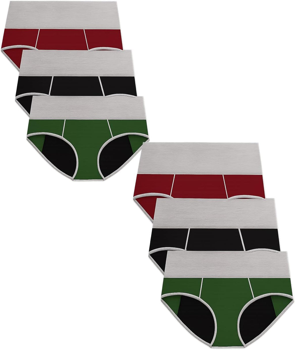 Jade Butterfly Leakproof Incontinence Underwear for Women£¬3 Pack£¬Classical (Maroon/Black/Green, Large)
