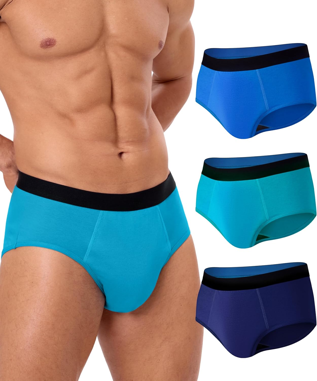 Jade Butterfly Incontinence Underwear for Men, Mens Underwear Briefs£¬3 Pack (Medium)