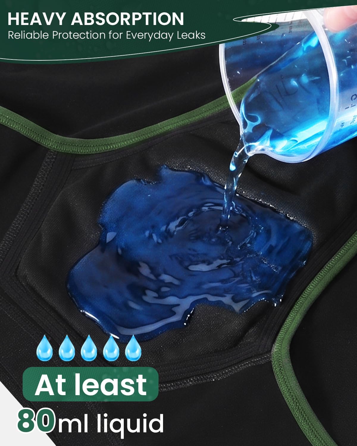 Jade Butterfly Incontinence Underwear for Men, Mens Underwear Briefs£¬3 Pack (Medium)